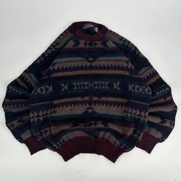 Vintage Pendleton Style Pull over Sweater. Aztec pattern preswick moore size M - Picture 1 of 5